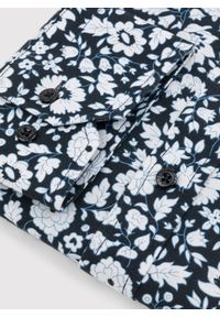 Pako Lorente - PAKO LORENTE – Czarna koszula w białe kwiaty. Okazja: na co dzień. Kolor: czarny, biały, niebieski, wielokolorowy. Materiał: bawełna, jeans. Wzór: kwiaty. Styl: casual, elegancki #4