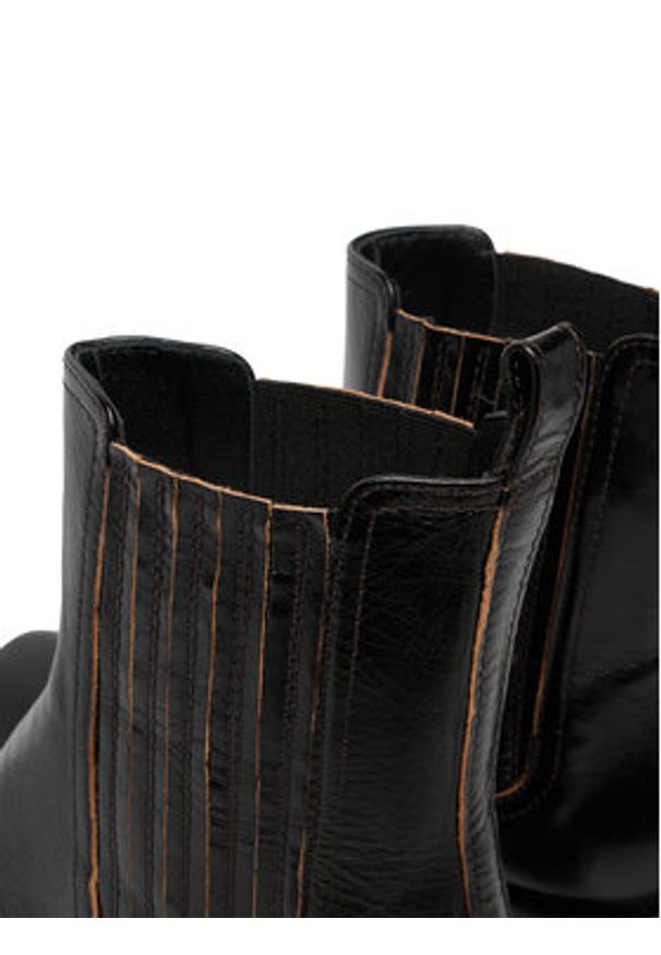 AGL Botki D775508PGAMAZZ0000 Czarny. Kolor: czarny. Materiał: skóra