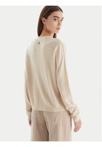 Patrizia Pepe Sweter 2K0363/KM36-W405 Écru Regular Fit. Kolor: kremowy. Materiał: wełna #3