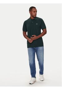 Lacoste Polo L1212 Zielony Regular Fit. Typ kołnierza: polo. Kolor: zielony. Materiał: bawełna #3