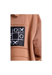 Infinite You - Bluza damska oversize z kapturem bawełna premium beżowa. Okazja: na co dzień. Typ kołnierza: kaptur. Kolor: beżowy. Materiał: bawełna. Styl: casual #6