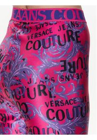 Versace Jeans Couture Legginsy 74HAC101 Różowy Slim Fit. Kolor: różowy. Materiał: syntetyk #2