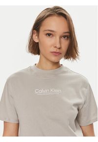 Calvin Klein T-Shirt Coordinates K20K207005 Beżowy Regular Fit. Kolor: beżowy. Materiał: bawełna #4