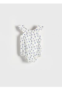 Reserved - Body w kwiecisty wzór - złamana biel. Materiał: bawełna, dzianina #1