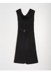 Sinsay - Elegancka sukienka midi - czarny. Kolor: czarny. Styl: elegancki