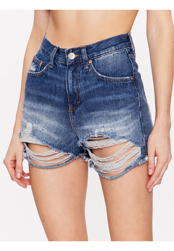 BDG Urban Outfitters Szorty jeansowe BDG ALINE SHORT RIPS 76831809 Niebieski Regular Fit. Kolor: niebieski. Materiał: bawełna