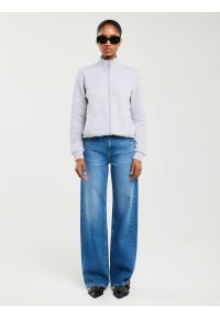 Big-Star - Bluza damska ze stójką szara Chita 901. Typ kołnierza: kołnierzyk stójkowy. Kolor: szary. Materiał: żakard, bawełna #5