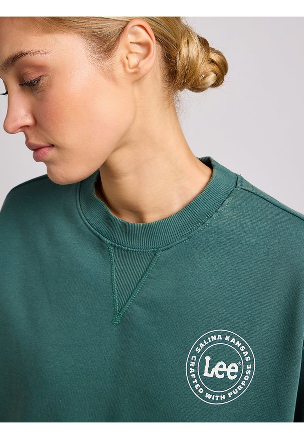 Lee - LEE DAMSKA BLUZA LEE ESSENTIAL GRAPHIC SWS EVERGREEN 112350243