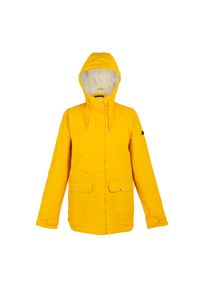Kurtka turystyczna damska Regatta Broadia parka przeciwdeszczowa. Kolor: żółty. Sport: turystyka piesza
