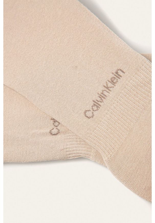 Calvin Klein - Skarpetki (2-pack). Kolor: beżowy