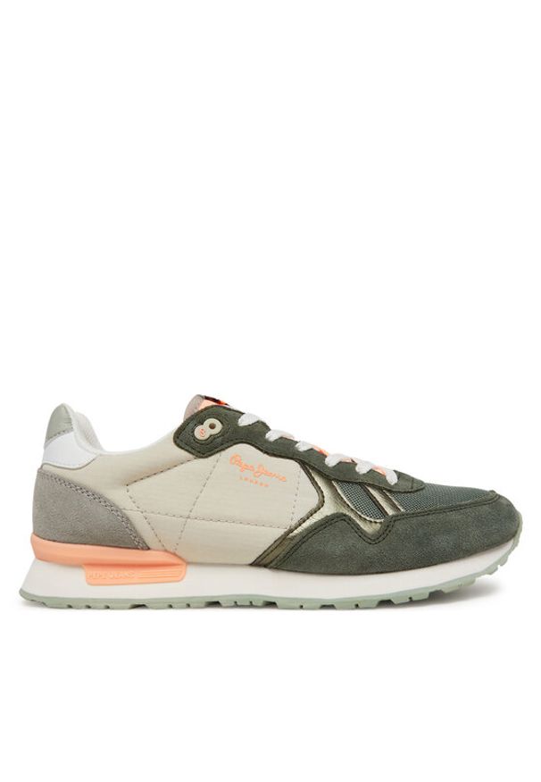 Pepe Jeans Sneakersy Brit Camp W PLS40038 Zielony. Kolor: zielony. Materiał: skóra, zamsz