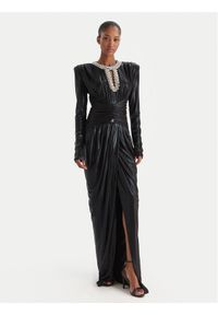 Babylon Sukienka wieczorowa S00835 Czarny Regular Fit. Kolor: czarny. Materiał: syntetyk. Styl: wizytowy