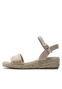 TOMMY HILFIGER - Tommy Hilfiger Espadryle Rope Wedge Sandal T3A7-33287-0890 M Beżowy. Kolor: beżowy. Materiał: materiał #6