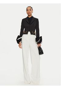 Elisabetta Franchi Marynarka GI-T85-46E2 Czarny Regular Fit. Kolor: czarny. Materiał: syntetyk