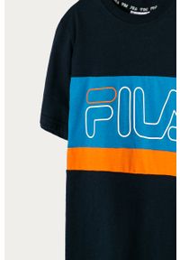 Fila - T-shirt dziecięcy 134-164 cm. Okazja: na co dzień. Kolor: niebieski. Materiał: bawełna, dzianina. Wzór: nadruk. Styl: casual #3