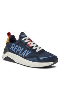 Sneakersy Replay GMS6I .000.C0027T Navy Yellow 923. Kolor: niebieski