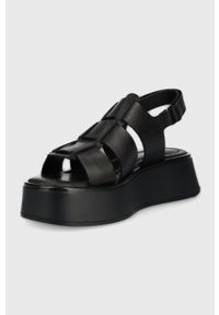 Vagabond Shoemakers sandały skórzane COURTNEY damskie kolor czarny na platformie. Zapięcie: rzepy. Kolor: czarny. Materiał: skóra. Wzór: gładki. Obcas: na platformie #2