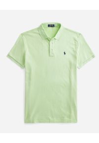 Ralph Lauren - RALPH LAUREN - Zielona koszulka polo. Typ kołnierza: polo. Kolor: zielony. Materiał: bawełna, prążkowany. Wzór: haft. Styl: klasyczny #4