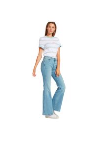 Wrangler - SPODNIE DAMSKIE WRANGLER RETRO-FLARE DESERT SKY W240UN24Y. Styl: retro #4