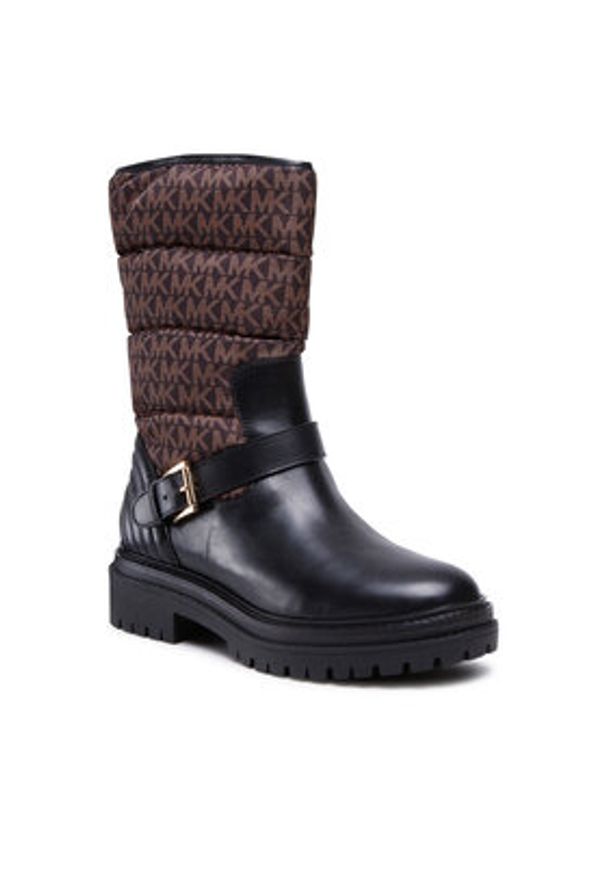 MICHAEL Michael Kors Botki Layton Bootie 40F2LTFE5Y Czarny. Kolor: czarny. Materiał: skóra