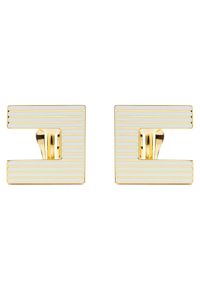 Elisabetta Franchi Kolczyki OR-28K-46E2-V150 Biały. Kolor: biały