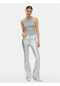 Vero Moda Spodnie materiałowe Flash 10329072 Srebrny Flared Fit. Kolor: srebrny. Materiał: wiskoza #4