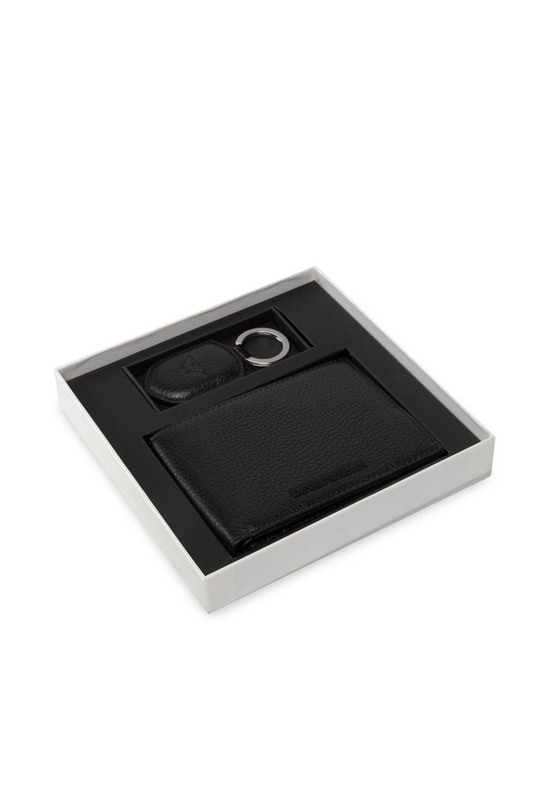 Zestaw upominkowy Emporio Armani Y4R222 Y068E 80001 Black. Kolor: czarny. Materiał: skóra