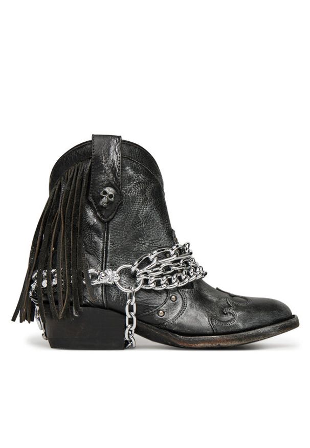 NEW ROCK Kowbojki M-WSTM003TES-S1 Czarny. Kolor: czarny. Materiał: skóra. Styl: rockowy