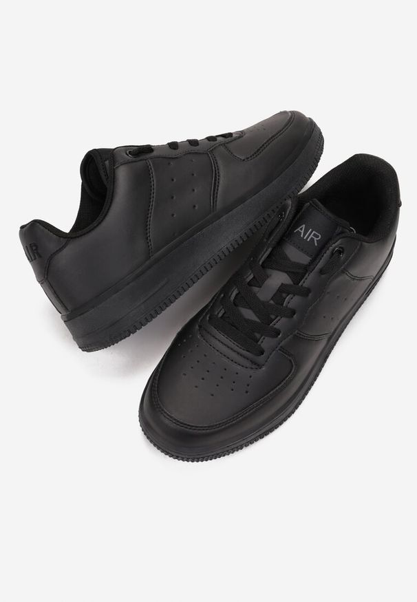 Born2be - Czarne Buty Sportowe Sagenis. Okazja: na co dzień. Wysokość cholewki: przed kostkę. Kolor: czarny. Szerokość cholewki: normalna