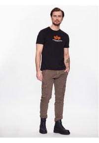 Alpha Industries T-Shirt Basic 100501RB Czarny Regular Fit. Kolor: czarny. Materiał: bawełna #5