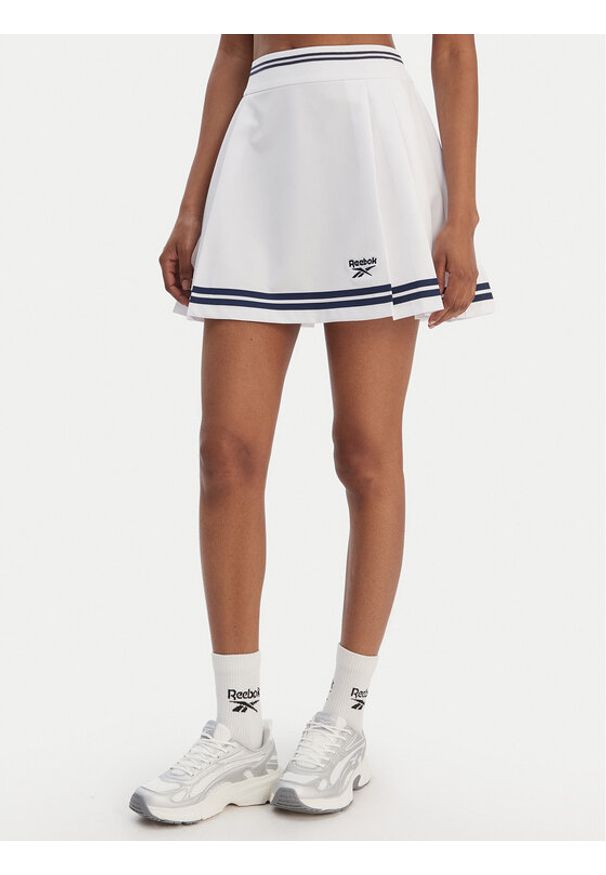 Reebok Spódnica mini Marta RK25491CCW Biały Regular Fit. Kolor: biały. Materiał: syntetyk