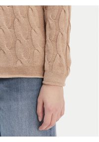 United Colors of Benetton - United Colors Of Benetton Sweter 1335D2467 Brązowy Regular Fit. Kolor: brązowy. Materiał: wełna, syntetyk #4