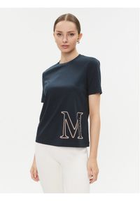 Max Mara Leisure T-Shirt Monviso 2339760336 Granatowy Regular Fit. Kolor: niebieski. Materiał: bawełna #1