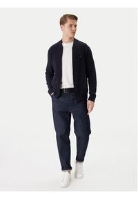 TOMMY HILFIGER - Tommy Hilfiger Kardigan MW0MW41543 Granatowy Regular Fit. Kolor: niebieski. Materiał: bawełna #5