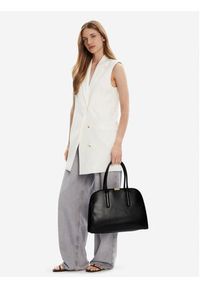 TOMMY HILFIGER - Tommy Hilfiger Torebka Iconic Leather Tote AW0AW18206 Czarny. Kolor: czarny. Materiał: skórzane #5