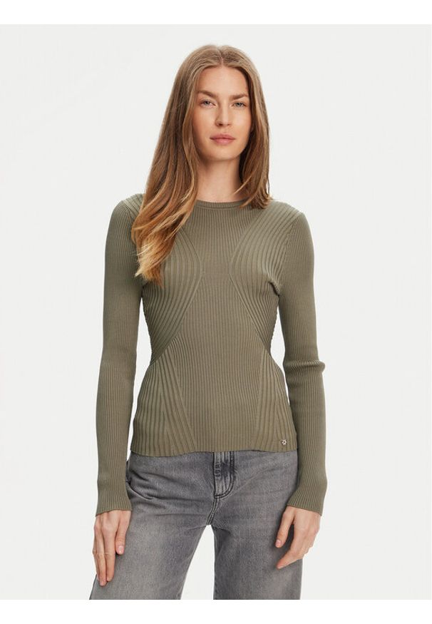 Guess Sweter W5YR08 Z0040 Zielony Regular Fit. Kolor: zielony. Materiał: syntetyk