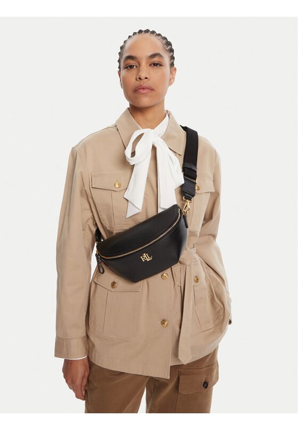 Lauren Ralph Lauren Saszetka nerka 431934832003 Czarny. Kolor: czarny. Materiał: skóra