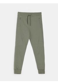 Sinsay - Spodnie dresowe jogger - zielony. Kolor: zielony. Materiał: dresówka