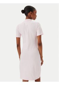 TOMMY HILFIGER - Tommy Hilfiger Sukienka codzienna WW0WW43228 Różowy Slim Fit. Okazja: na co dzień. Kolor: różowy. Materiał: bawełna. Typ sukienki: proste. Styl: casual #4