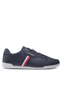 TOMMY HILFIGER - Tommy Hilfiger Sneakersy Classic Lo Cupsole Leather FM0FM04277 Granatowy. Kolor: niebieski. Materiał: skóra