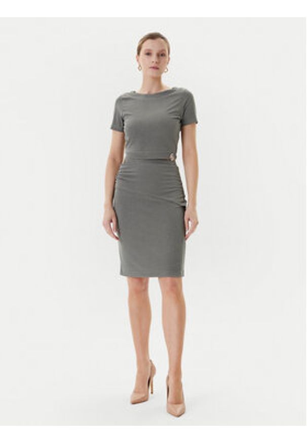 Guess Spódnica mini W5YD64 KAQL2 Zielony Regular Fit. Kolor: zielony