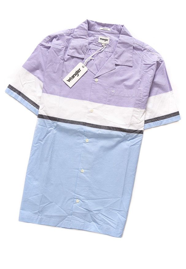 Wrangler - KOSZULA MĘSKA WRANGLER SS RESORT SHIRT CERULEAN W5907BUVT 112129665