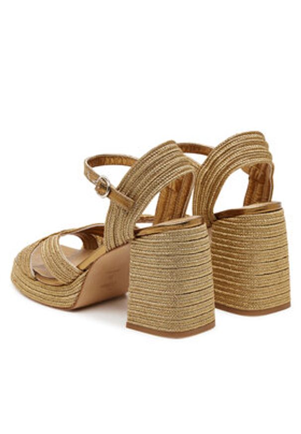 Castañer Espadryle Valle/142 023116 Złoty. Kolor: złoty. Materiał: materiał