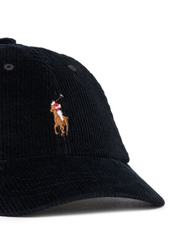 Polo Ralph Lauren Czapka z daszkiem 211A90413002 Czarny. Kolor: czarny. Materiał: bawełna