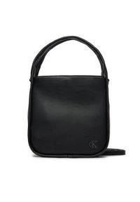 Calvin Klein Jeans Torebka K60K612249 Czarny. Kolor: czarny. Materiał: skórzane