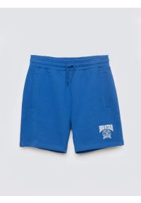 Big-Star - Szorty chłopięce dresowe ciemnoniebieskie Baron 402. Okazja: na co dzień. Kolor: niebieski. Materiał: dresówka. Wzór: nadruk, aplikacja. Styl: sportowy, casual, młodzieżowy #4