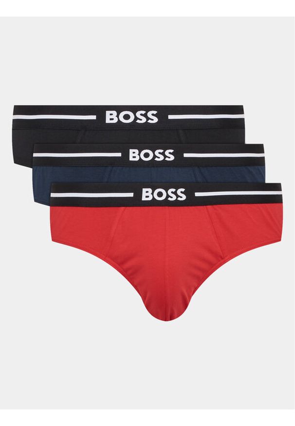 BOSS - Boss Komplet 3 par slipów 50489598 Kolorowy. Materiał: bawełna. Wzór: kolorowy
