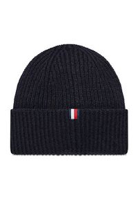 TOMMY HILFIGER - Tommy Hilfiger Zestaw Szalik i Czapka Gp Th Effortless Scarf & Beanie AW0AW10855 Granatowy. Kolor: niebieski. Materiał: materiał