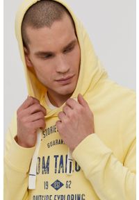 Tom Tailor - Bluza bawełniana. Okazja: na co dzień. Kolor: żółty. Materiał: bawełna. Wzór: nadruk. Styl: casual #4