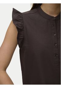 Vero Moda Bluzka Selma 10345667 Brązowy Regular Fit. Kolor: brązowy. Materiał: bawełna #3